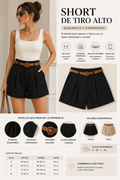 Short de Tiro Alto con Cinturón – Elegancia y Comodidad para Cada Ocasión