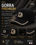 Gorra Premium Negra con Detalles Brillantes – Elegancia que Destaca