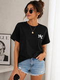 ✨ Camiseta NY Dany luxe✨Negra – Básica, Moderna y Versátil ✨